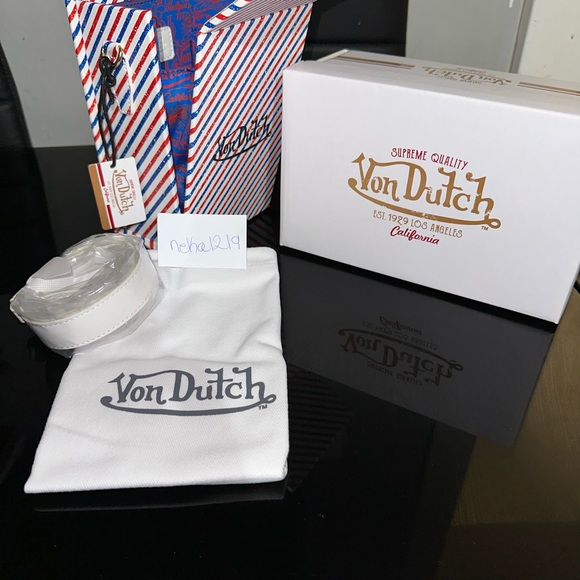 Von Dutch Unisex Magnetic Crossbody Vertical Box Bag - Picture 4 of 8